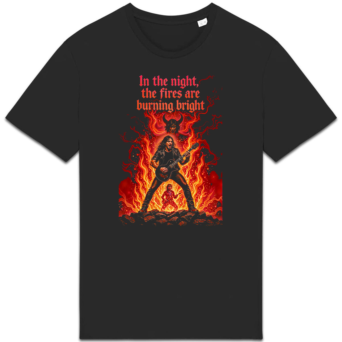T-shirt Unisexe épais - Rock : Le feu de la nuit - face_0