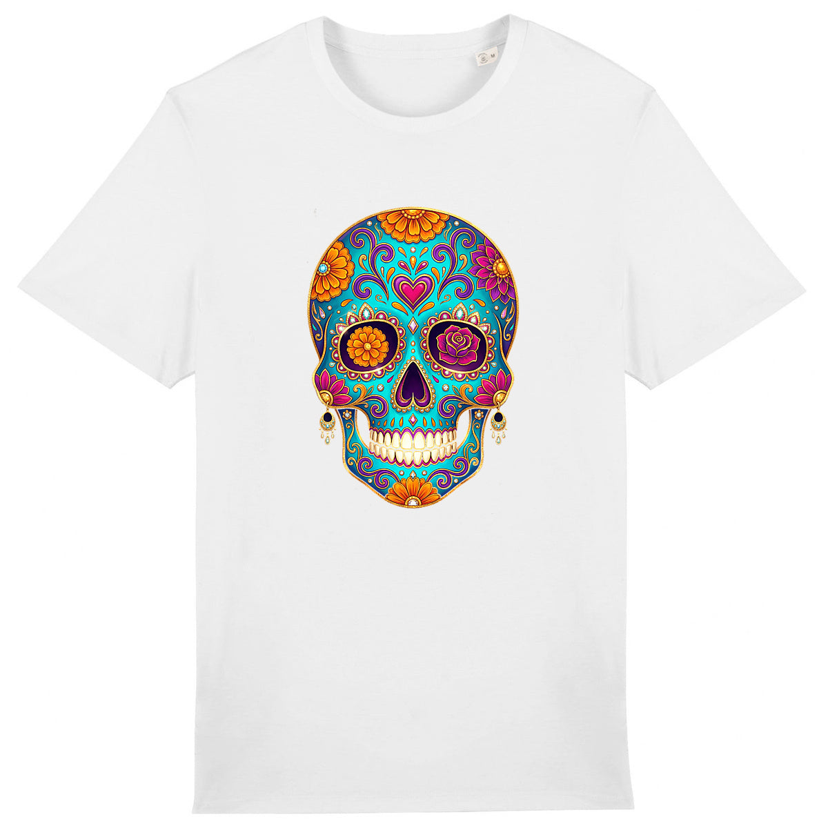 T-shirt Unisexe épais - Célébrons el Día de los Muertos - face_0