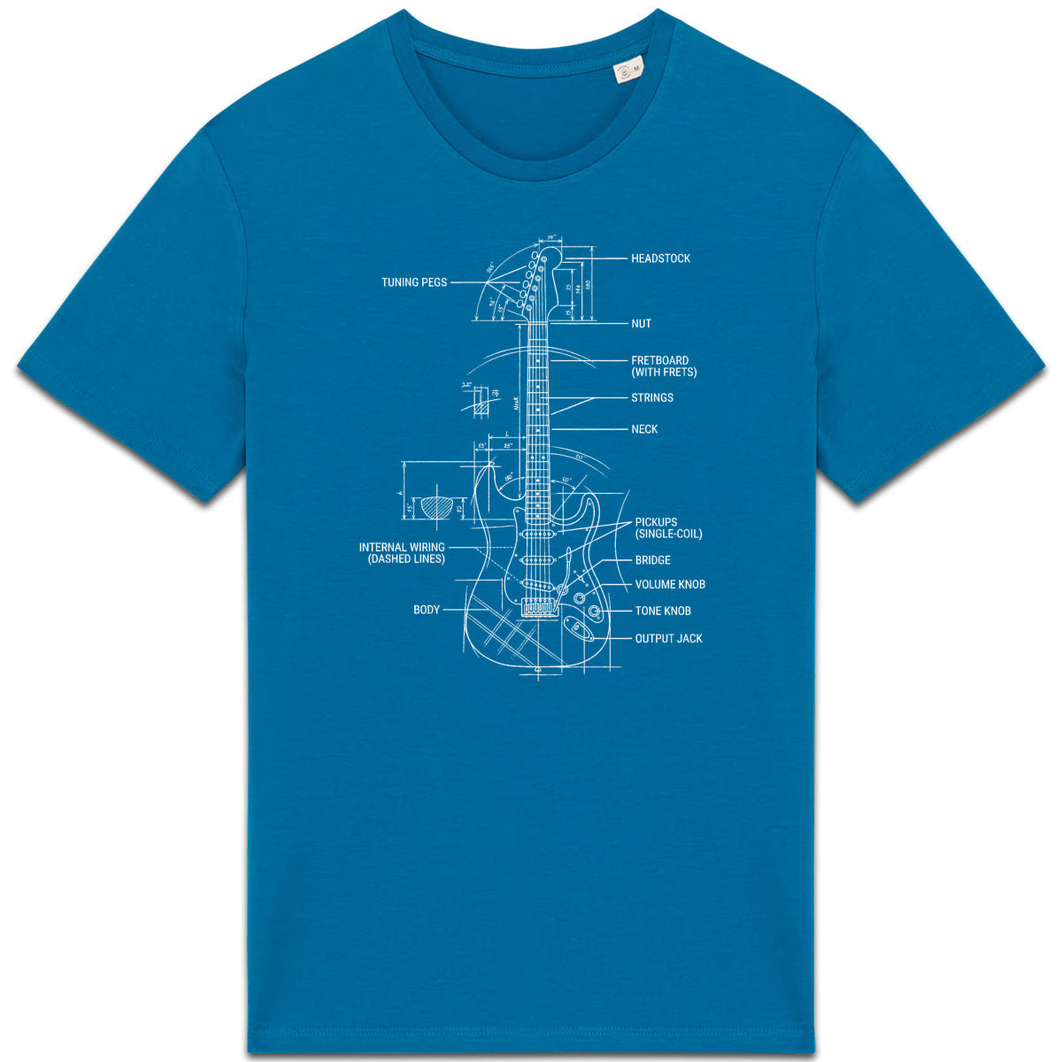 T-shirt Unisexe épais - Design élégant de guitare - face_3